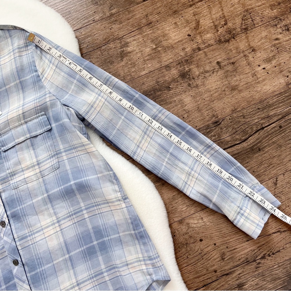 Joie Blouse Acaelle Plaid Button Down Cotton Top XS - Picture 16 of 17
